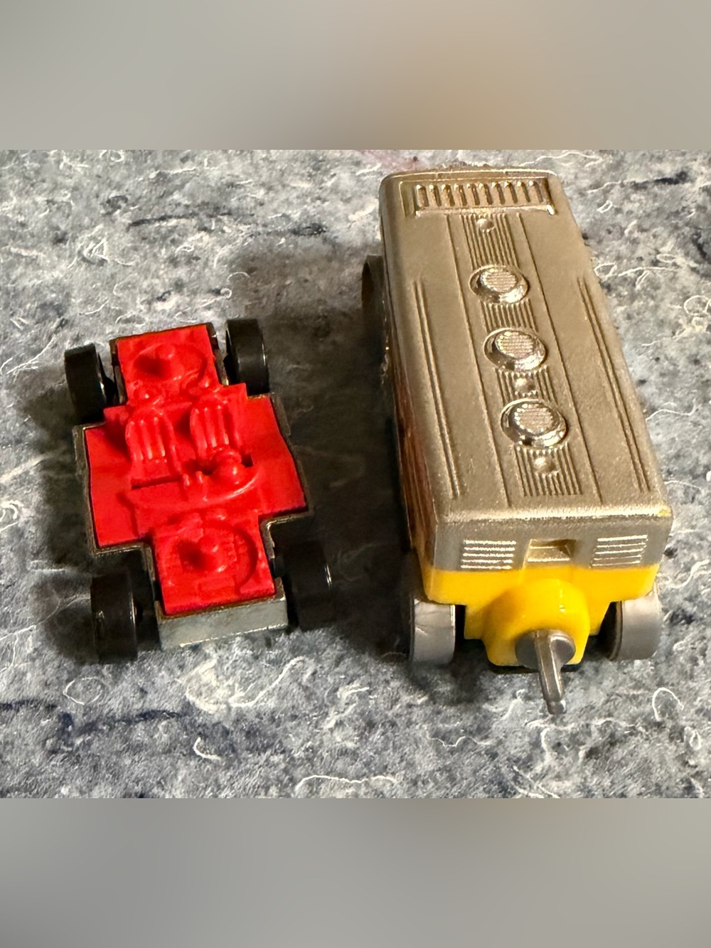 Hot Wheels Car Chassis red and Yellow Diesel Chief)